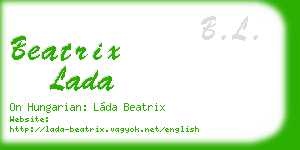 beatrix lada business card